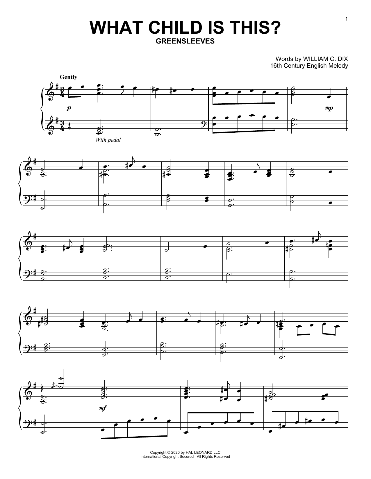 Product gallery: Page 1 of 1 What Child Is This?, 16th Century English Melody