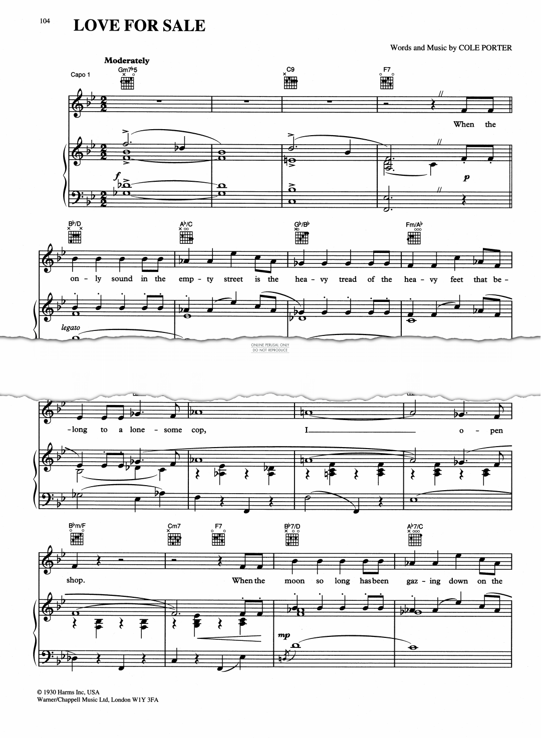 gallery: Love For Sale, Cole Porter