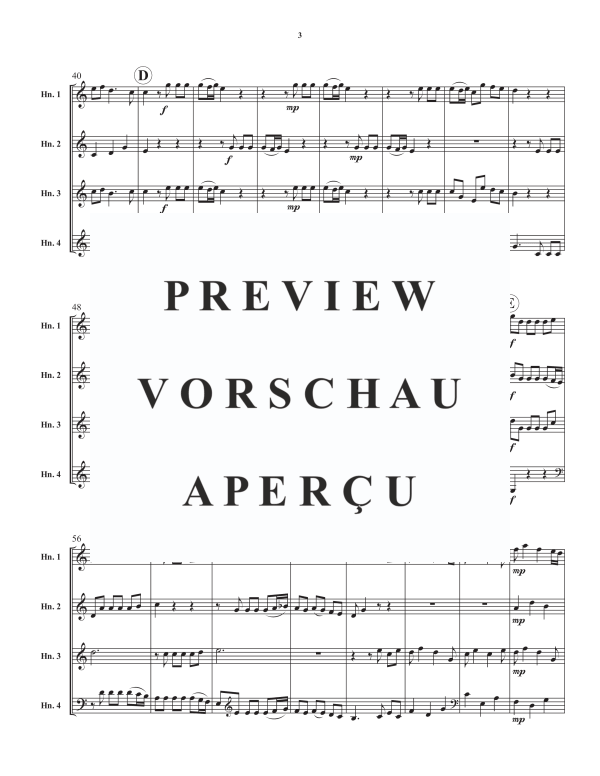 Product gallery: Page 5 of 10 Allegro from Water Music, , Horn Quartet