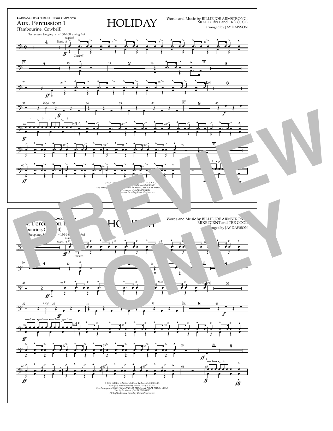 Produktgalerie: Seite 1 von 1 Holiday - Aux. Percussion 1, Jay Dawson, Ensemble