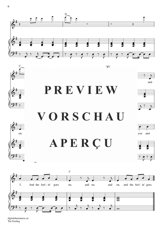Product gallery: Page 7 of 7 The Feeling, Frequencies, Lost, Voice with Piano Accompaniment