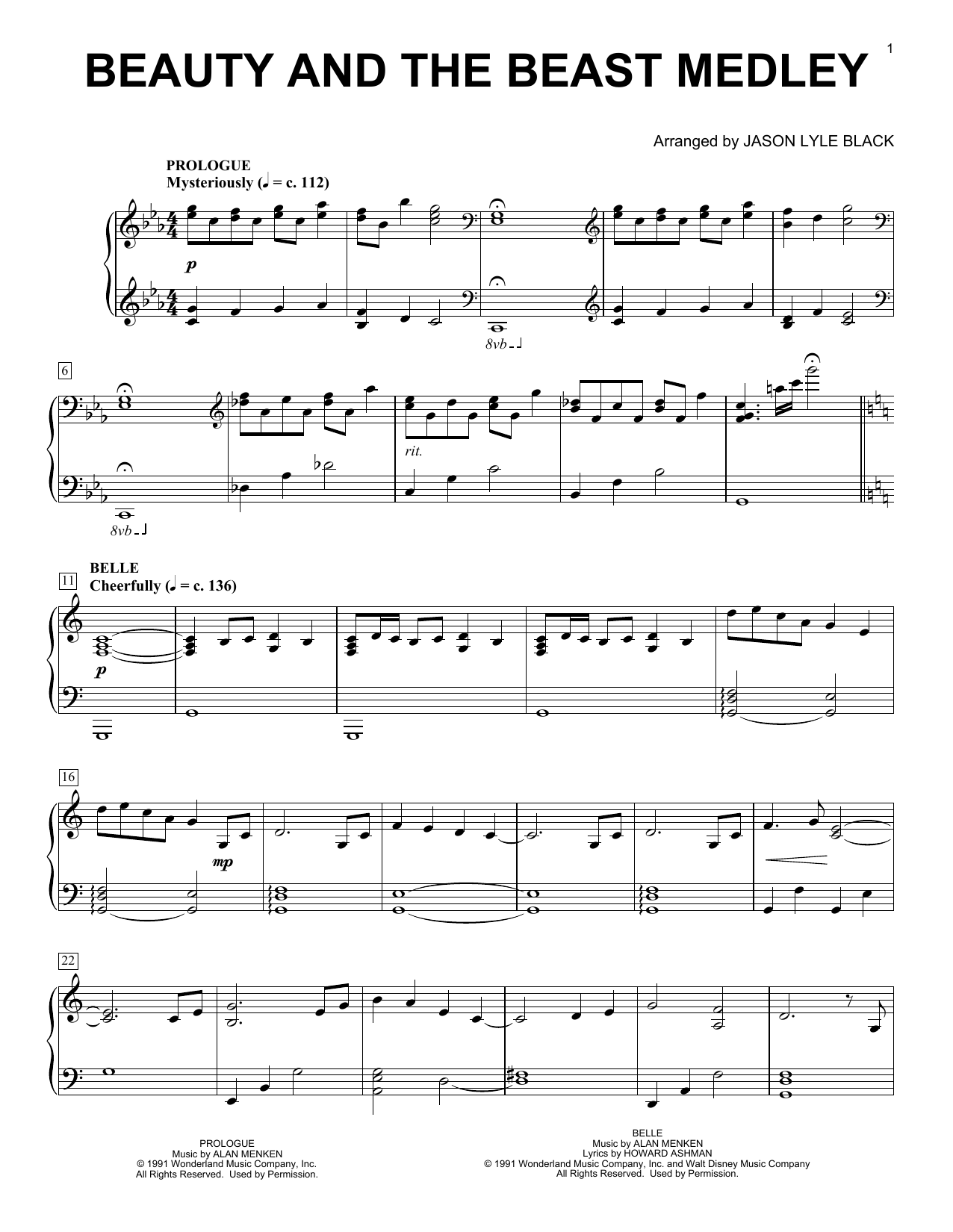 Product gallery: Page 1 of 1 Beauty And The Beast Medley (arr. Jason Lyle Black), Alan Menken & Howard Ashman