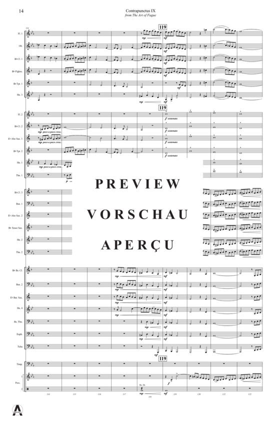Produktgalerie: Seite 17 von 18 Contrapunctus 9 aus Kunst der Fuge , , (Concert Band)