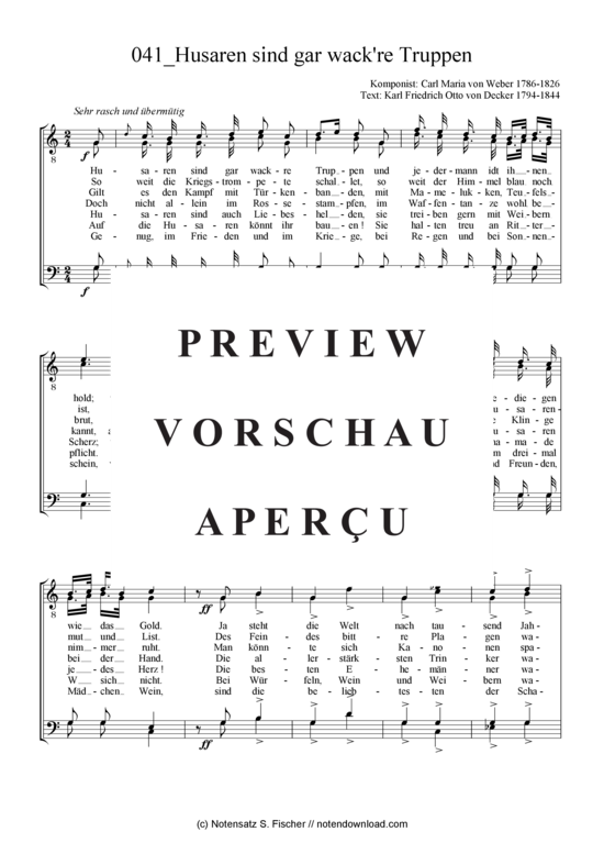 Product gallery: Page 2 of 3 Husaren sind gar wack'reTruppen , , (male choir)
