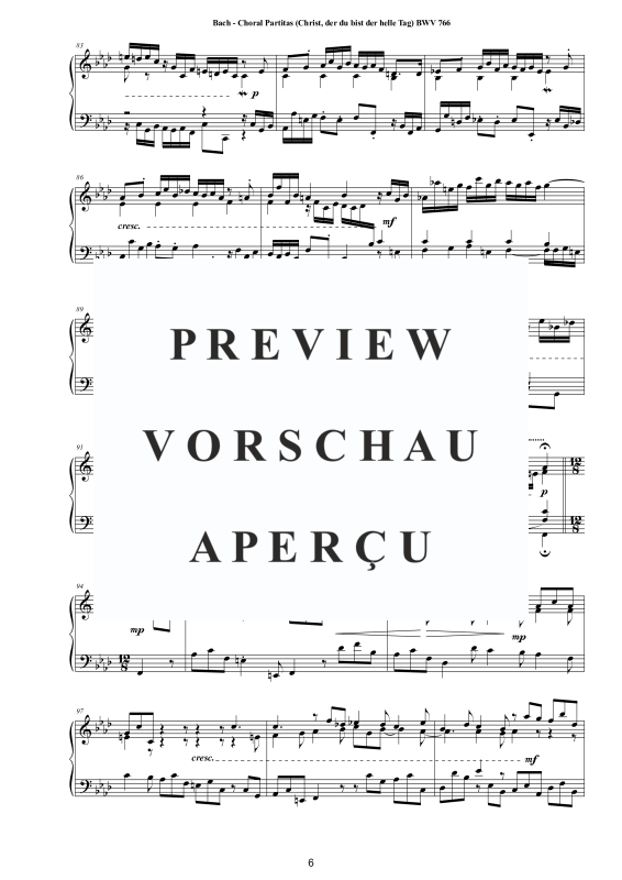 Product gallery: Page 7 of 9 Choralpartiten in As-Dur (Christ, der du bist der helle Tag) BWV 766, , Solo Piano