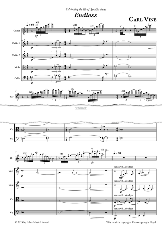 Produktgalerie: Seite 1 von 1 Endless, Carl Vine, Gitarre, Quartett