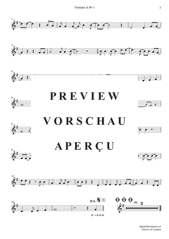 Produktgalerie: Seite 10 von 20 The Streets of London , McTell, Ralph, (Trompeten Trio + Klavier)