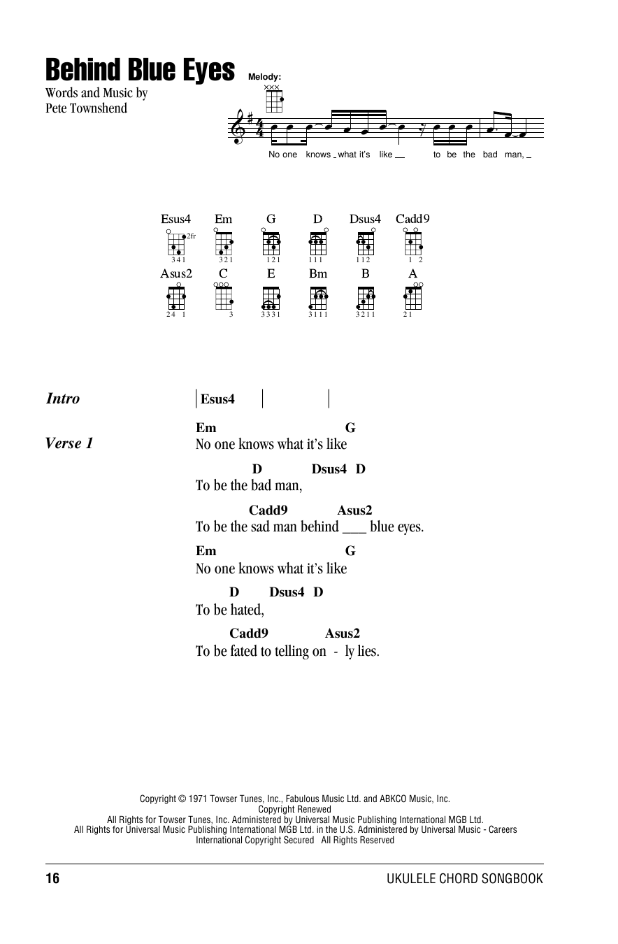 Product gallery: Page 1 of 1 Behind Blue Eyes, The Who