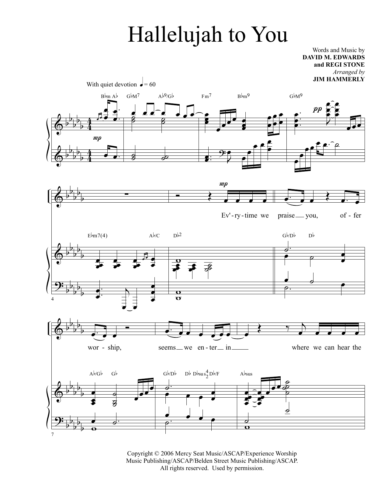 Product picture to: Hallelujah To You (arr. Jim Hammerly)