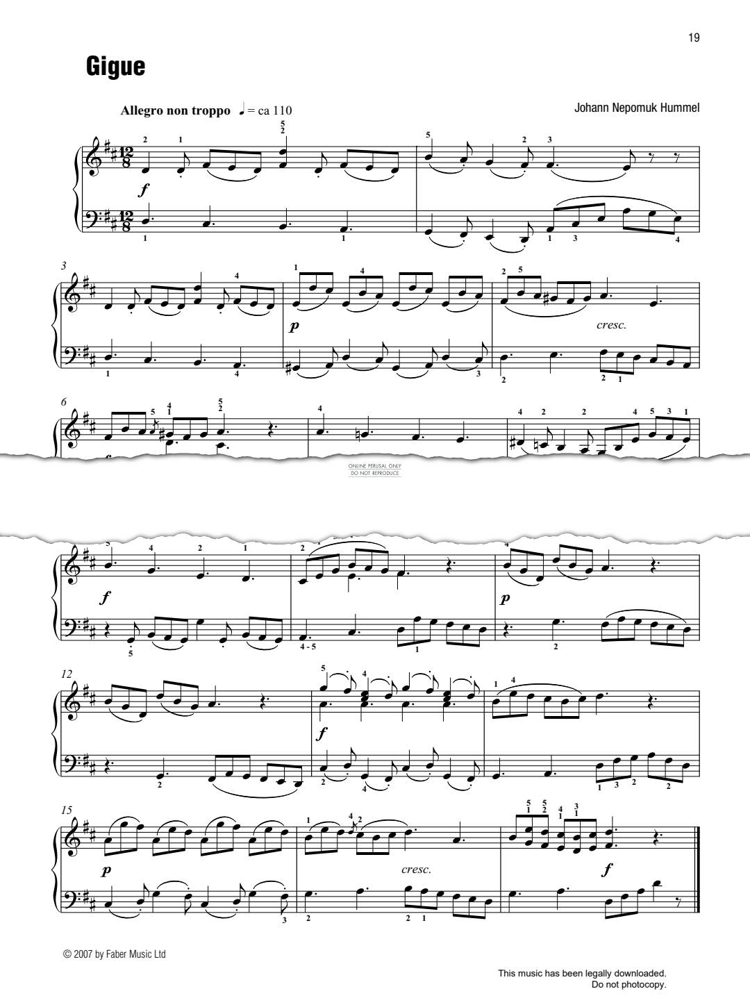 Produktgalerie: Seite 1 von 1 Gigue (Best of Grade 4 Piano), Johann Nepomuk Hummel, Klavier