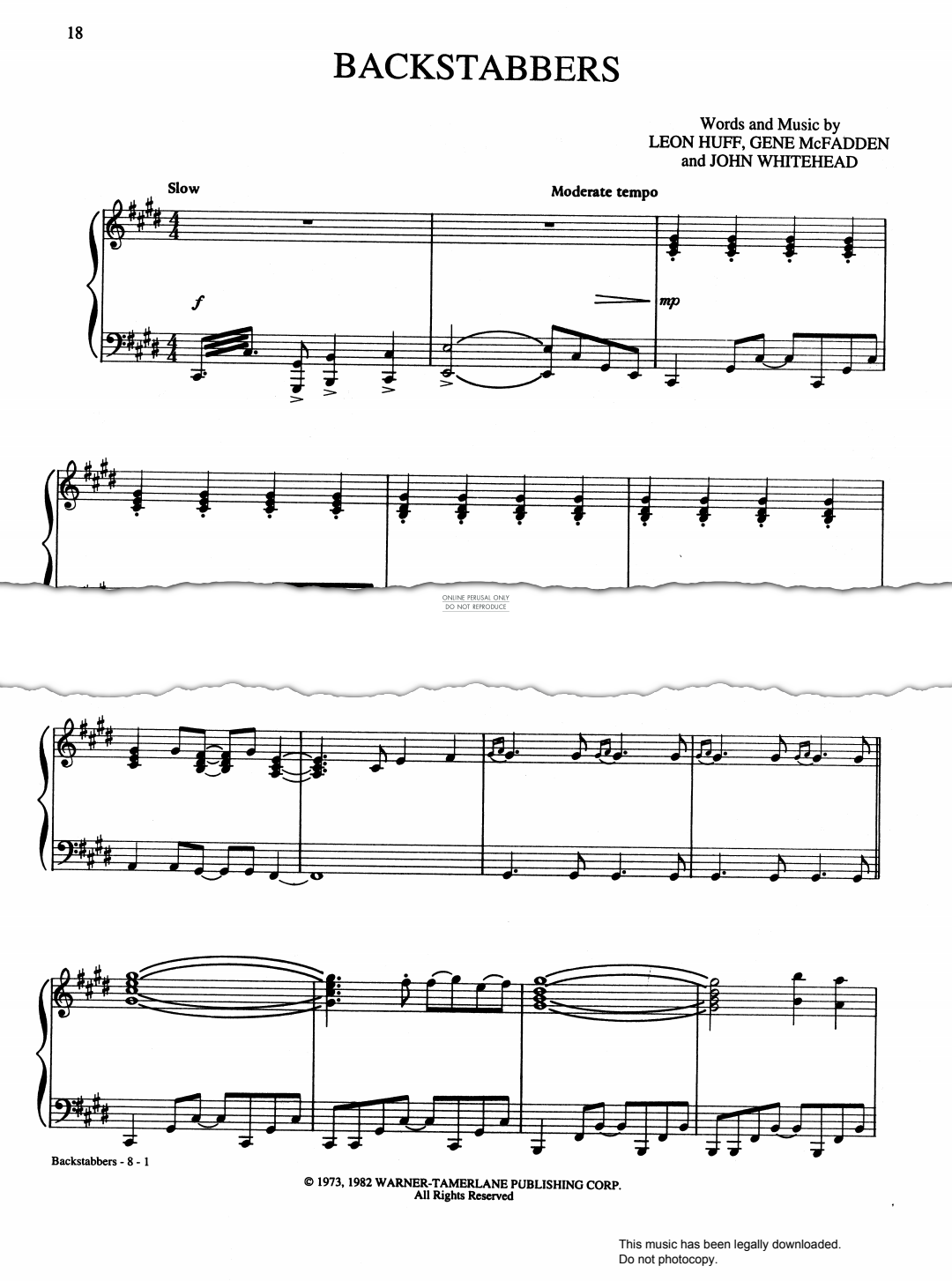 Product gallery: Page 1 of 1 Back Stabbers, O'Jays