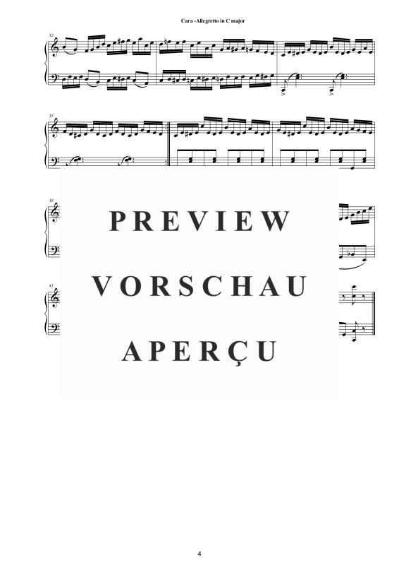 Product gallery: Page 5 of 5 Allegretto in C-Dur, , Solo Piano