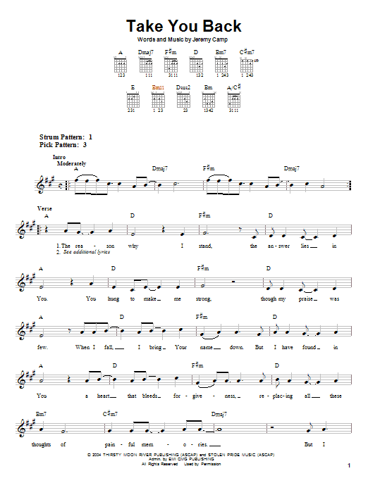 Product gallery: Page 1 of 1 Take You Back, Jeremy Camp