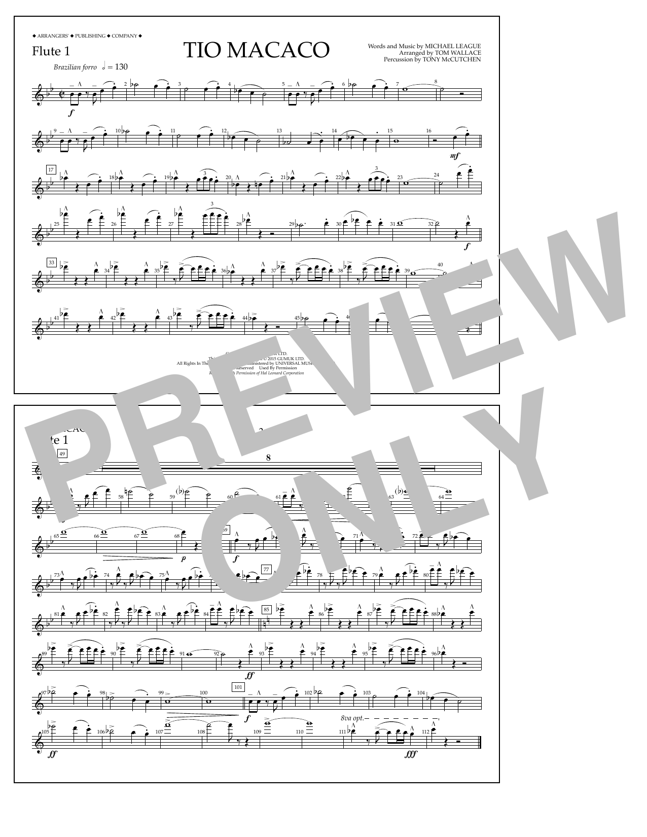 Produktgalerie: Seite 1 von 1 Tio Macaco - Flute 1, Tom Wallace, Ensemble