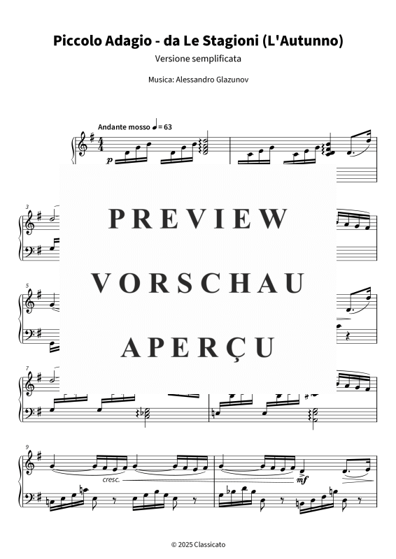 Product gallery: Page 5 of 6 Piccolo Adagio - Versione semplificata, , Piano Solo