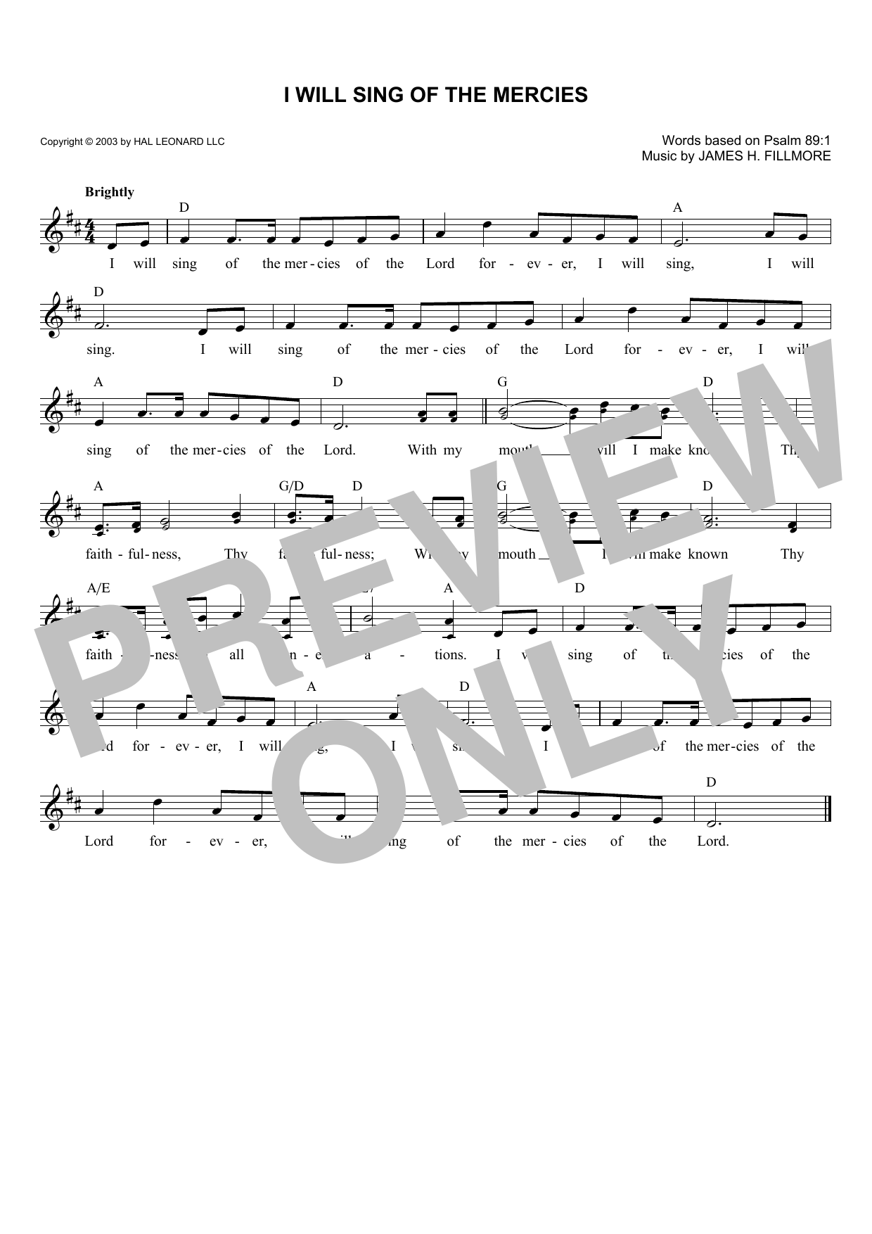 Produktbild zu: I Will Sing Of The Mercies