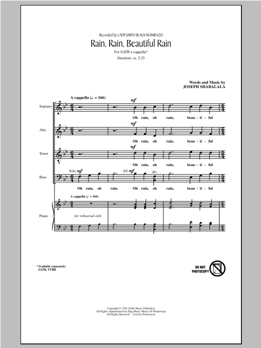 Produktbild zu: Rain, Rain, Beautiful Rain