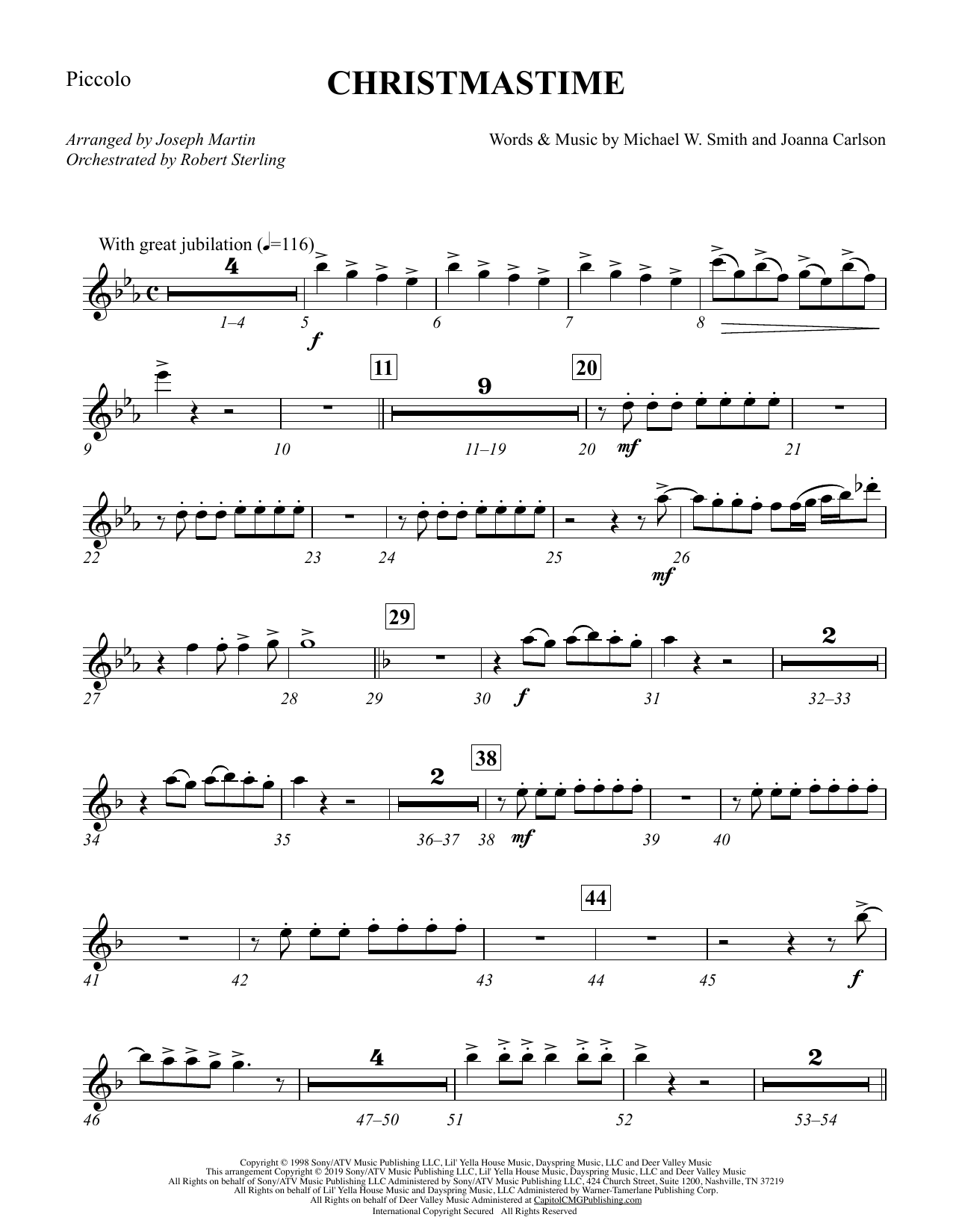 Product picture to: Christmastime (arr. Joseph M. Martin) - Piccolo