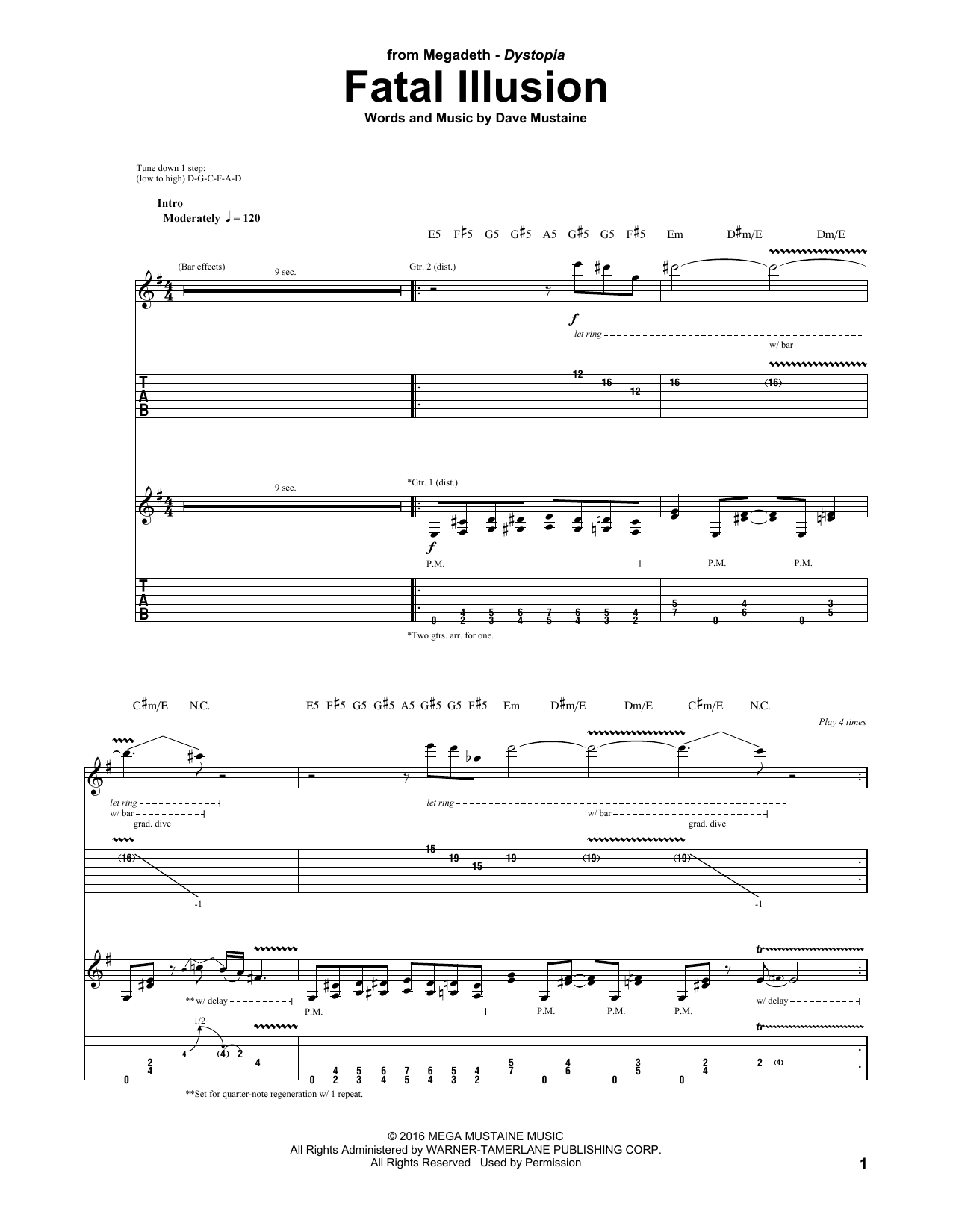 Produktgalerie: Seite 1 von 1 Fatal Illusion, Megadeth, Gitarre