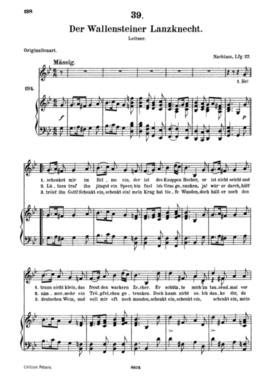 Product picture to: Der Wallensteiner Lanzknecht D.931Franz Schubert