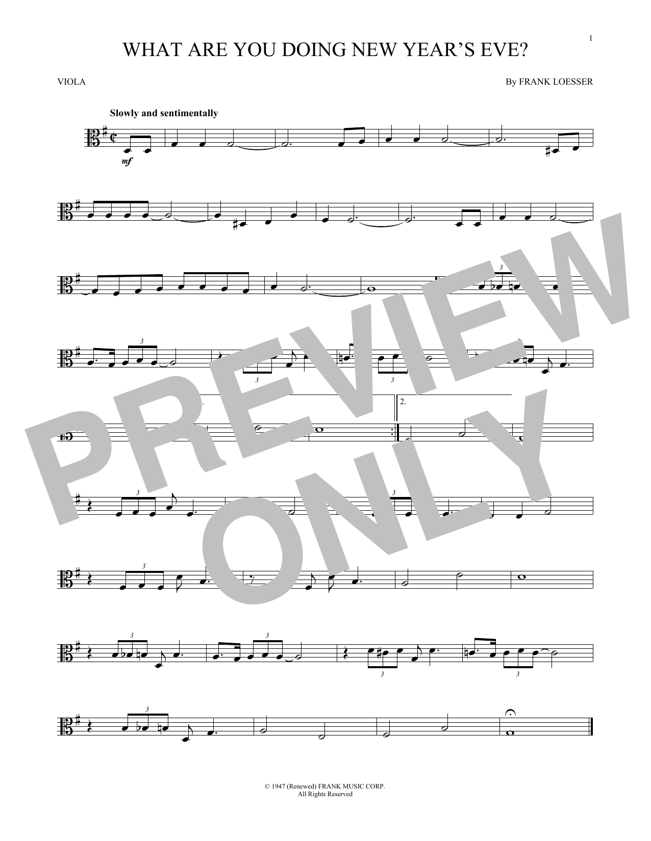 Product gallery: Page 1 of 1 What Are You Doing New Year's Eve?, Frank Loesser