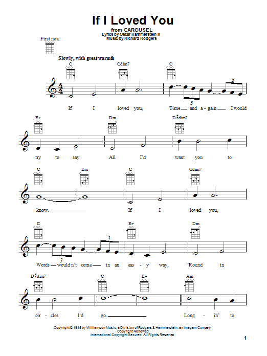 Product gallery: Page 1 of 1 If I Loved You, Rodgers & Hammerstein