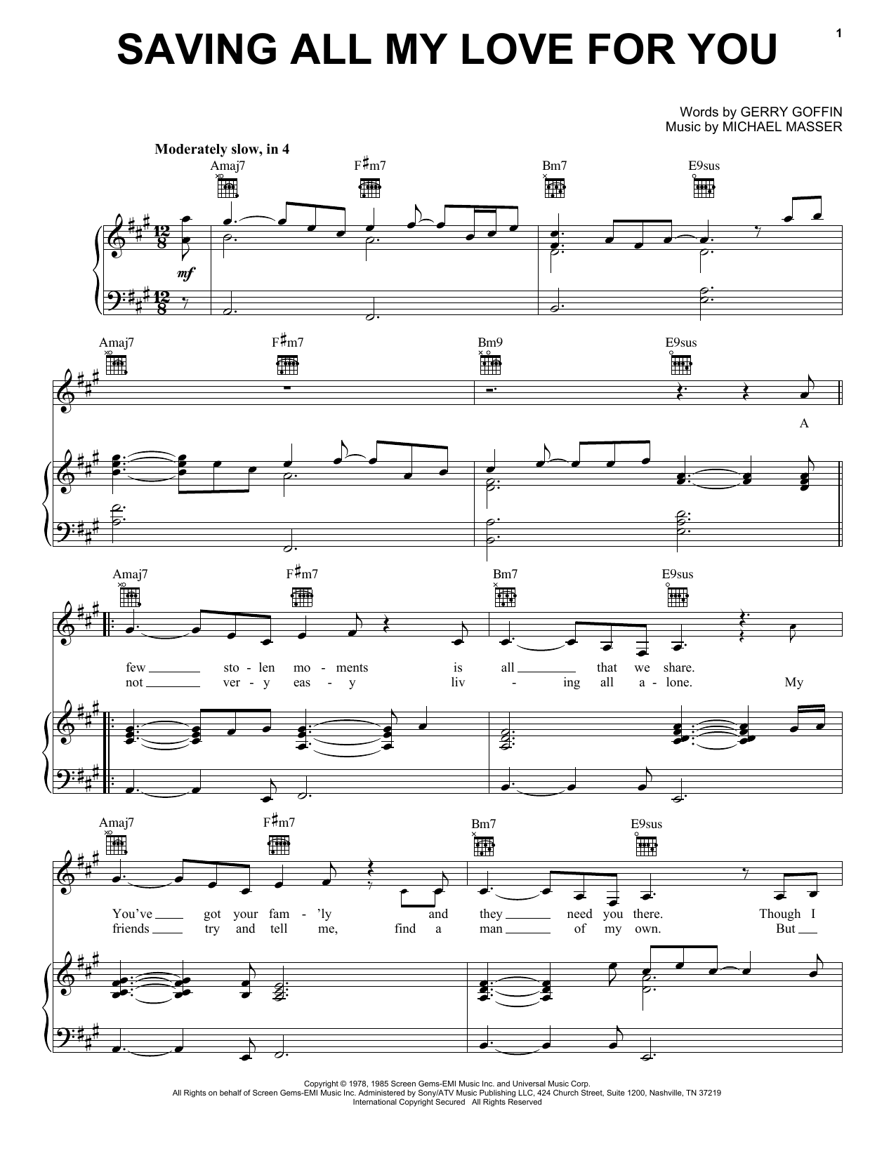 Produktbild zu: Saving All My Love For You