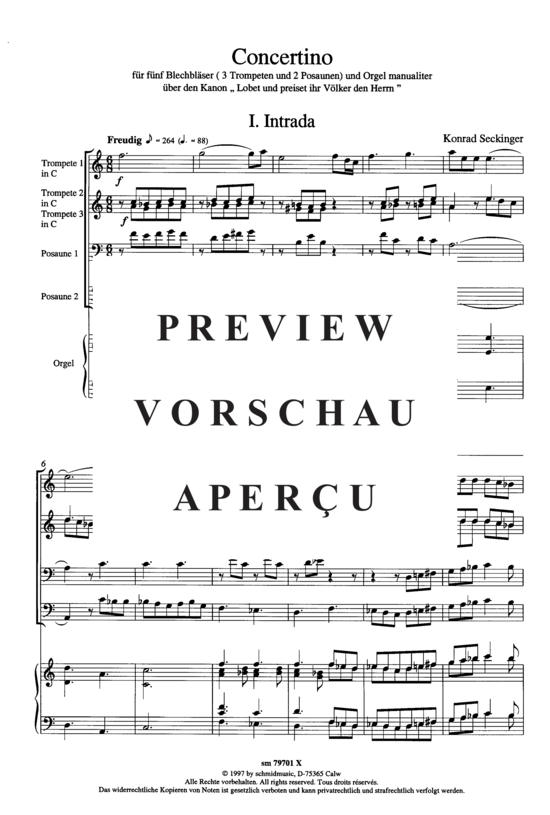 gallery: Concertino , , (Blechbläserquintett + Orgel) Partitur