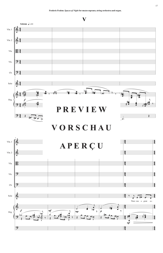 Product gallery: Page 18 of 21 Spaces of Night , , (mezzo soprano, organ + string orchestra)