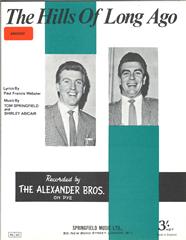 cover: The Hills Of Long Ago, The Alexander Bros, Gesang, Gitarre, Klavier