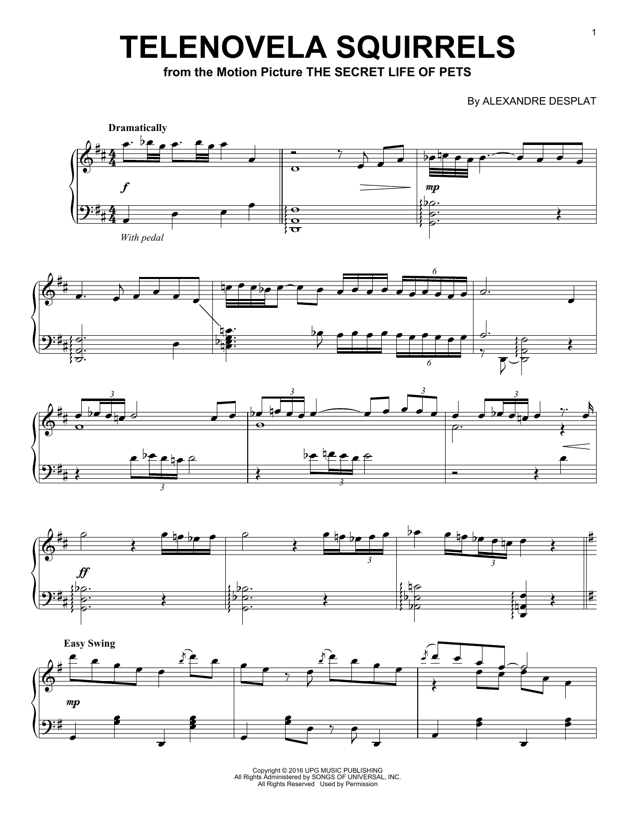 Product gallery: Page 1 of 1 Telenovela Squirrels, Alexandre Desplat