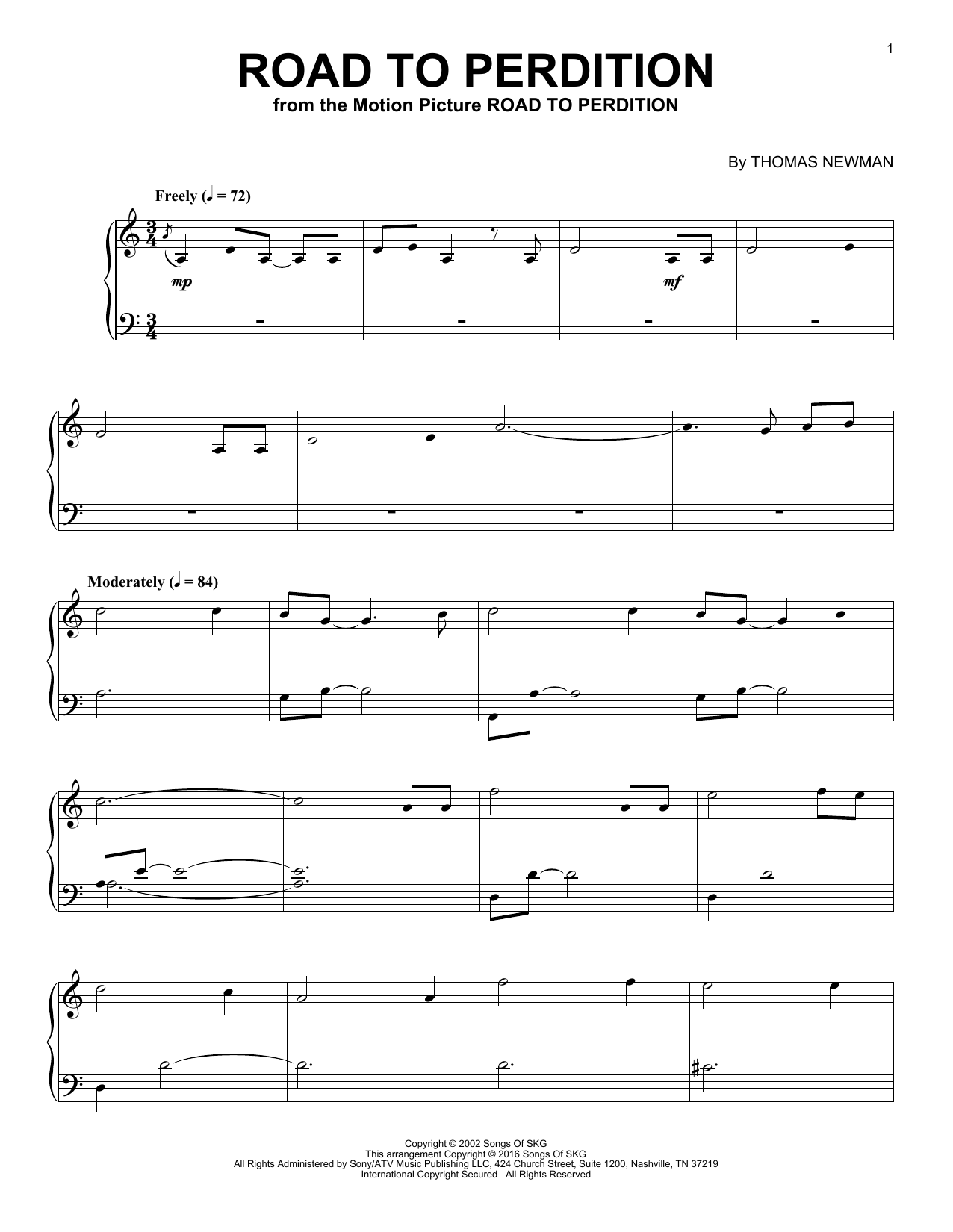 Product gallery: Page 1 of 1 Road To Perdition, Thomas Newman