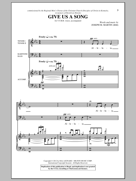 Produktbild zu: Give Us A Song