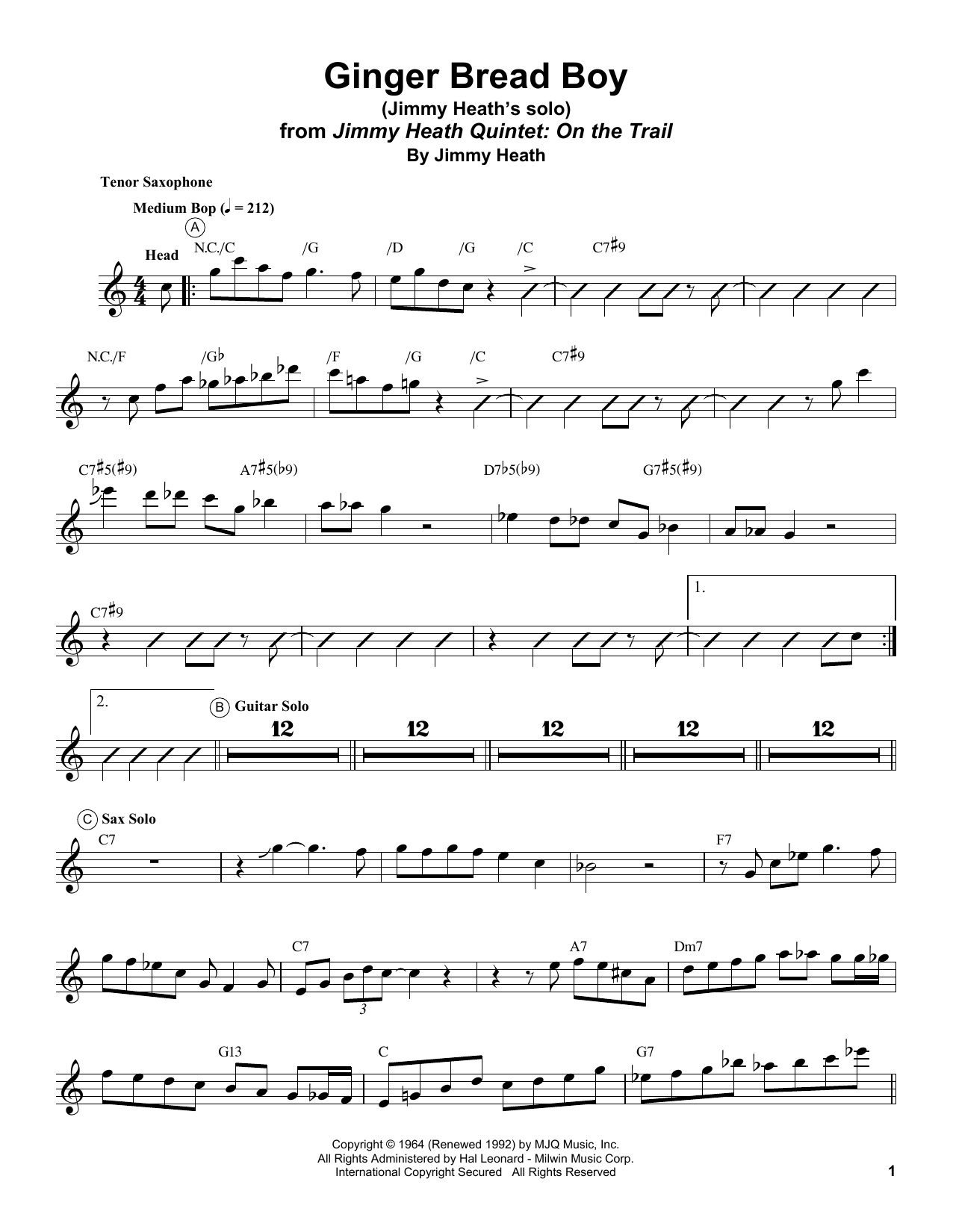 Product gallery: Page 1 of 1 Ginger Bread Boy, Jimmy Heath