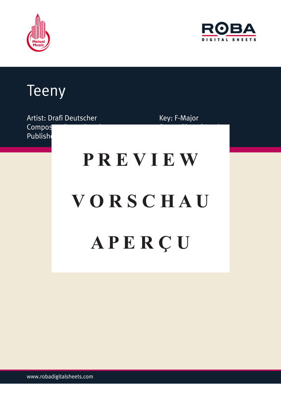 Produktgalerie: Seite 2 von 4 Teeny, Deutscher, 	Drafi, Klavier und Gesang