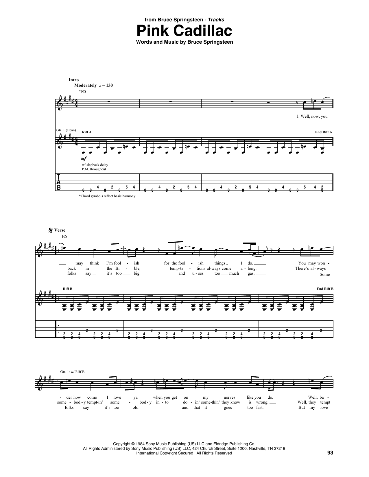 Produktgalerie: Seite 1 von 1 Pink Cadillac, Bruce Springsteen, Gitarre
