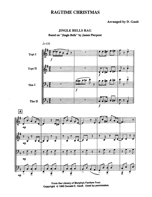 Produktgalerie: Seite 1 von 11 Ragtime Christmas, , Blechbläser Quartett