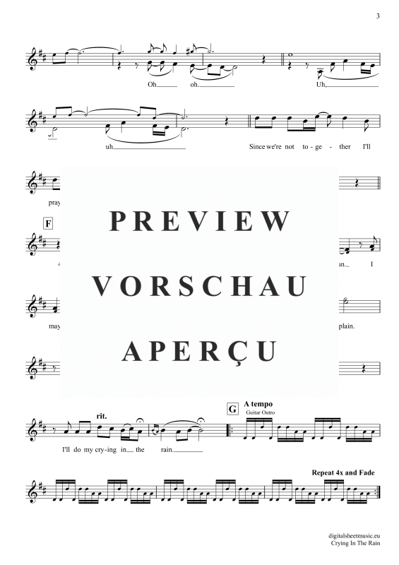 Product gallery: Page 4 of 4 Crying In The Rain , A-Ha, (violin)