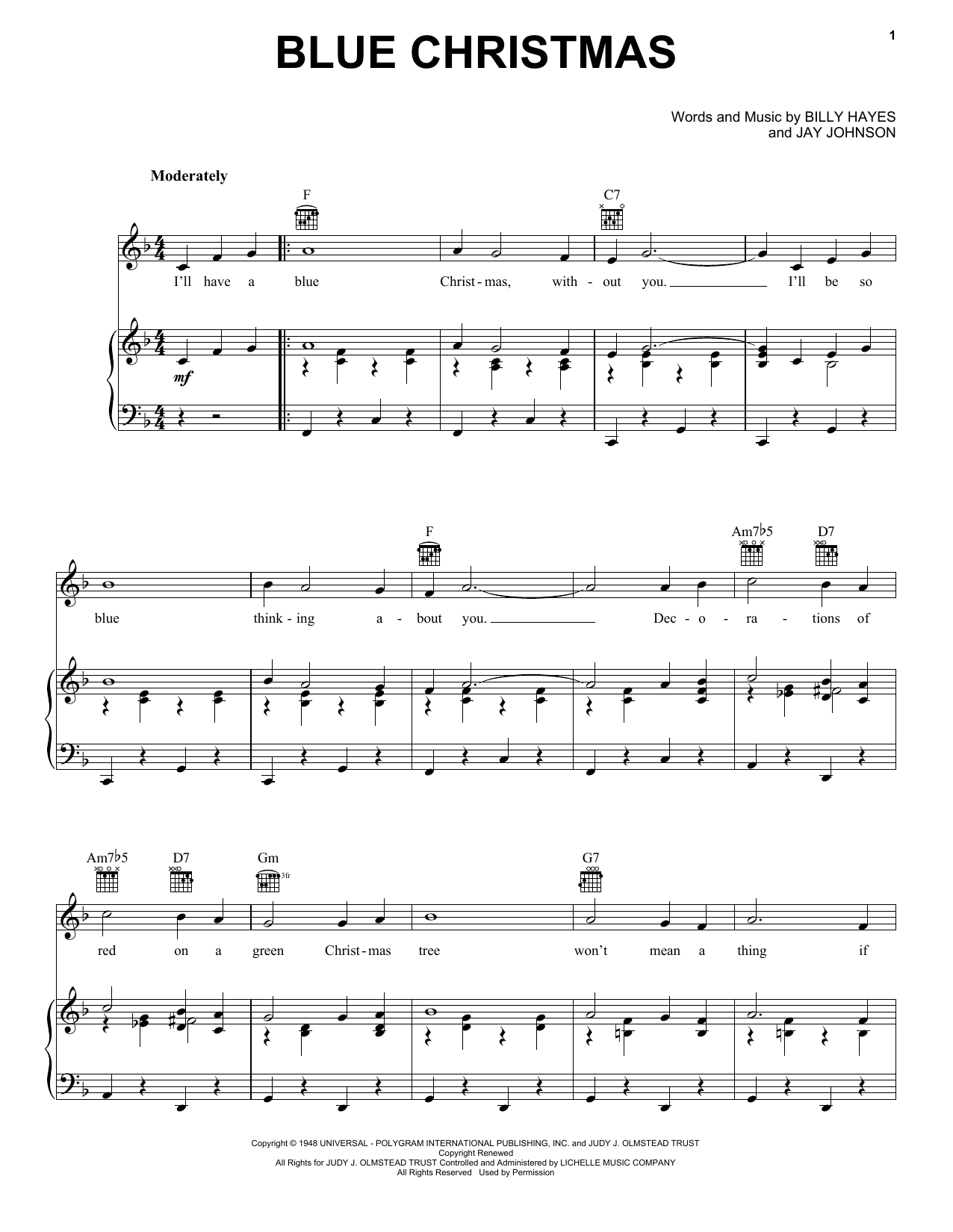 Product gallery: Page 1 of 1 Blue Christmas, Elvis Presley