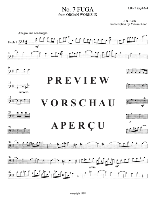Product gallery: Page 11 of 18 Fuga, from Organ Works IX , , (Tuba Quartett EETT)