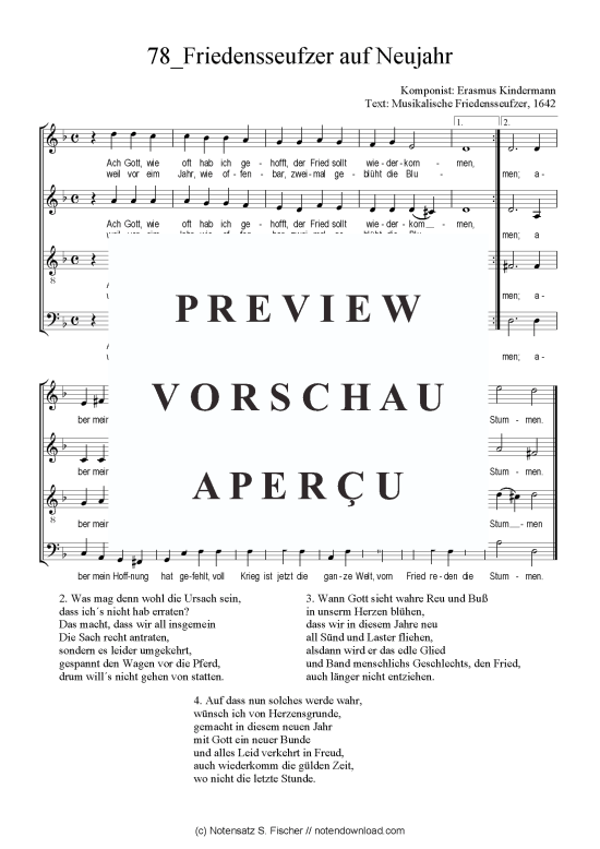 Product gallery: Page 1 of 1 Friedensseufzer auf Neujahr , , (mixed choir)
