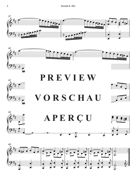Produktgalerie: Seite 6 von 9 Sonate K. 492 , , Klavier Solo