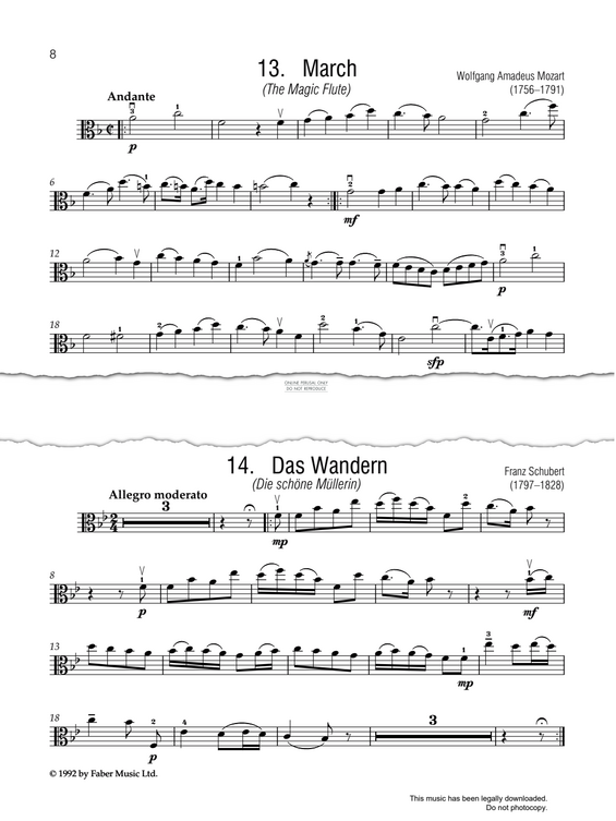 gallery: Das Wandern (from 'Die Schöne Müllerin'), Franz Schubert, Klavier, Viola