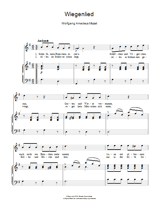 Product picture to: Wiegenlied (Cradle Song) K.350
