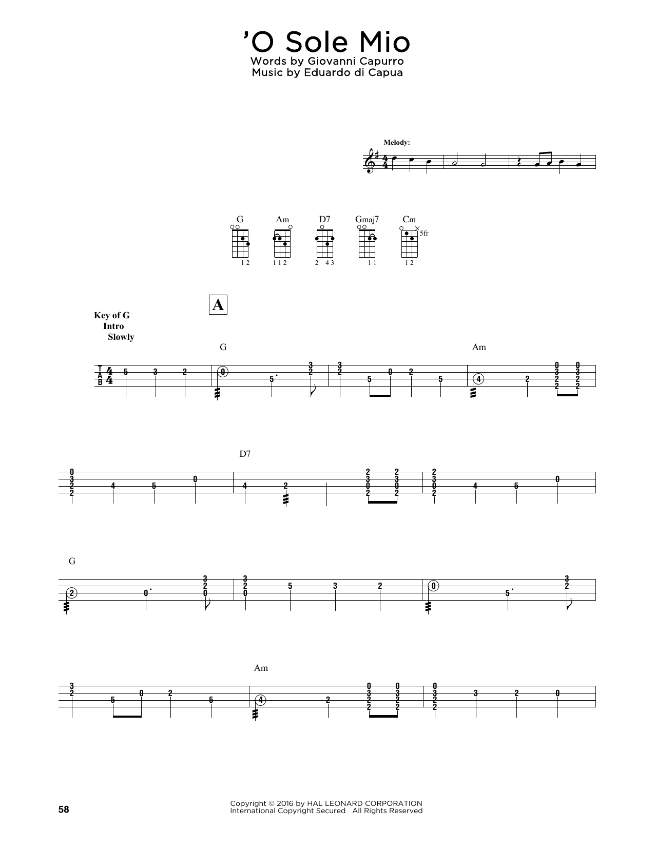 Produktgalerie: Seite 1 von 1 'O Sole Mio (arr. Fred Sokolow), Eduardo di Capua