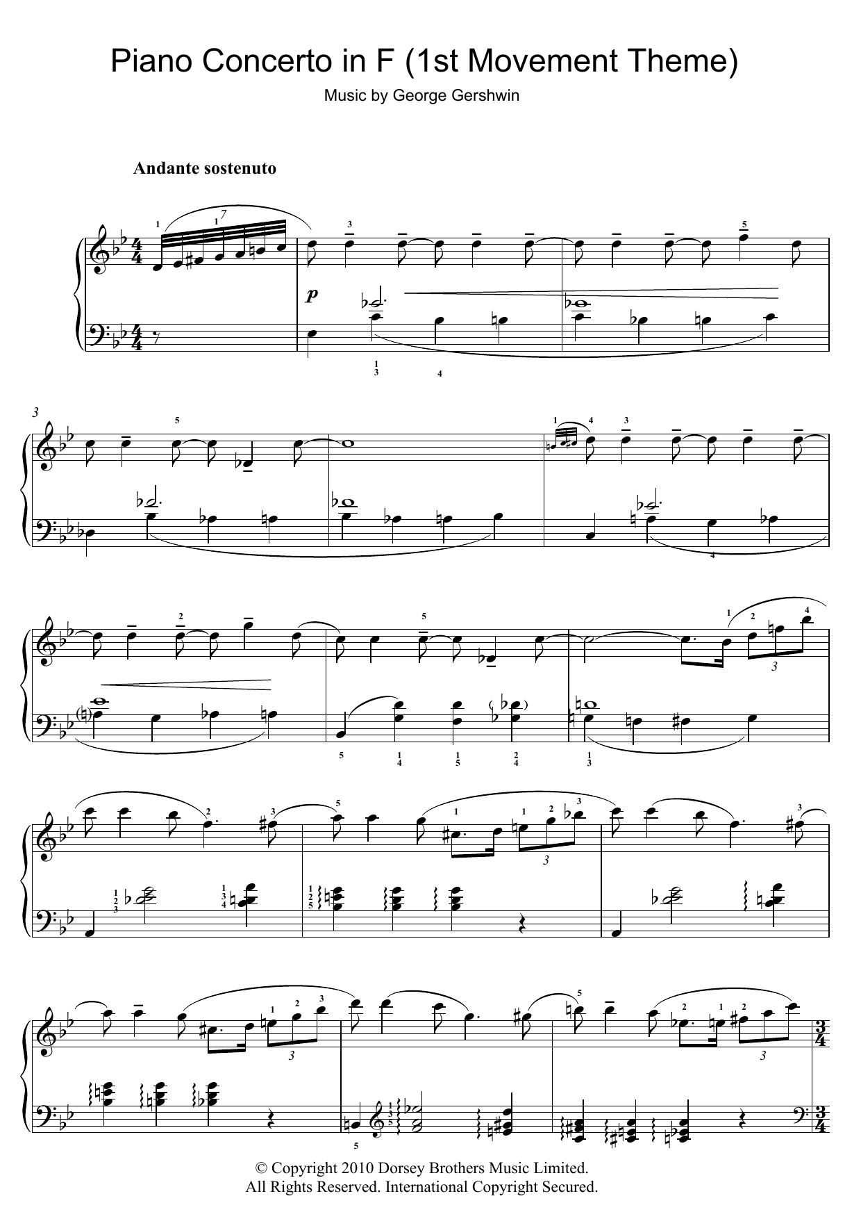 Product picture to: Theme from Piano Concerto In F