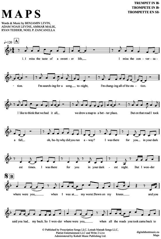 Produktbild zu: Maps Maroon 5