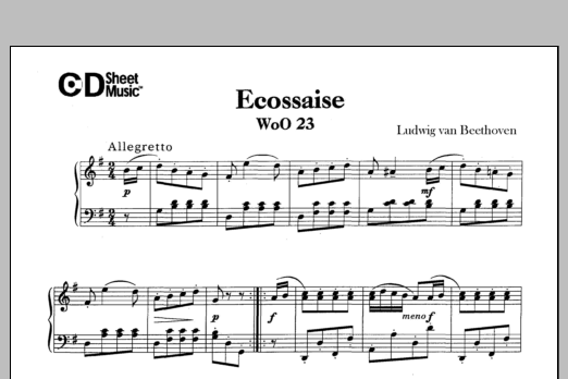 Produktbild zu:  Ecossaise, Woo 23 - Ludwig van Beethoven