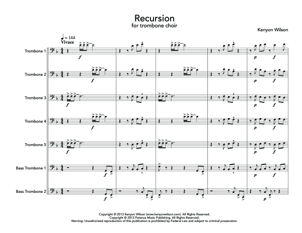 Produktgalerie: Seite 1 von 11 Recursion, , (Posaunen Chor)