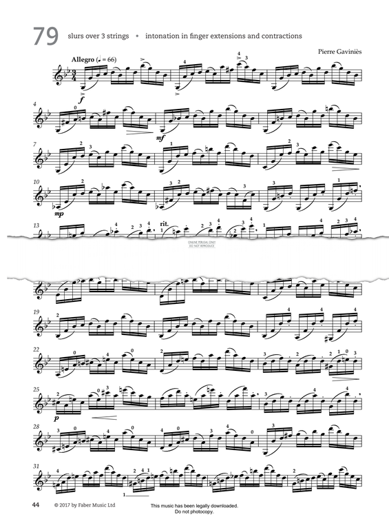 Produktgalerie: Seite 1 von 1 Study No.79 Allegro (from '80 Graded Studies For Violin Book Two'), Pierre Gavinis, Violine